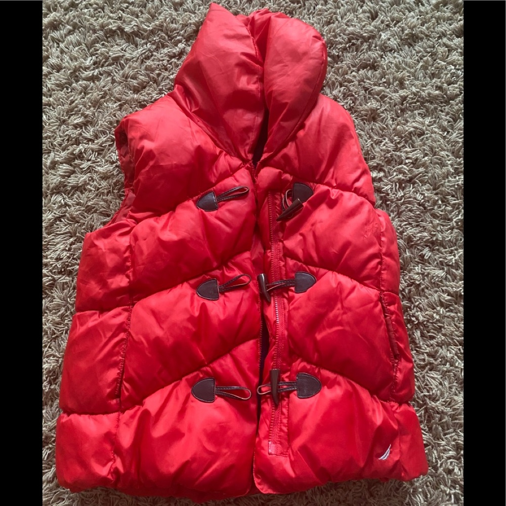 Nautica Red Girl Puffer Vest